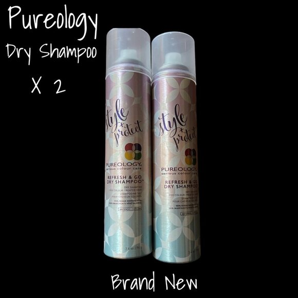 Pureology Go Dry Shampoo Lot of 2 - Hair Spray Style Protect & Refresh New - Picture 2 of 2